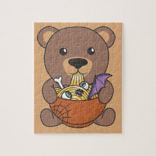 Puzzle Nouilles Japonaises Nouilles Halloween Ours Mange