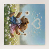 Puzzle Nounours d'anniversaire avec le coeur de Dandelion (Horizontal)