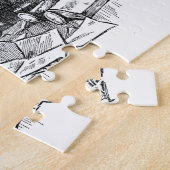 Puzzle Nounours lisant dans la bibliothèque (Côté)