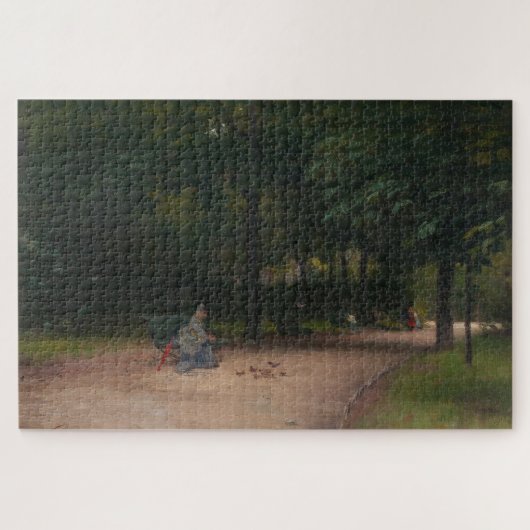 Puzzle Nourrir les oiseaux dans le parc (par Paul Peel) (Horizontal)