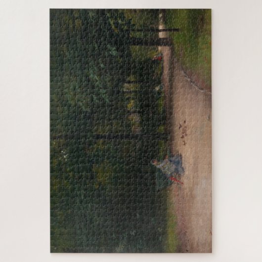 Puzzle Nourrir les oiseaux dans le parc (par Paul Peel) (Vertical)