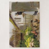 Puzzle Nourrir les poules (par H.A. Brendekilde) (Vertical)