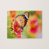 Puzzle Nourriture de papillon Monach sur la fleur (Horizontal)
