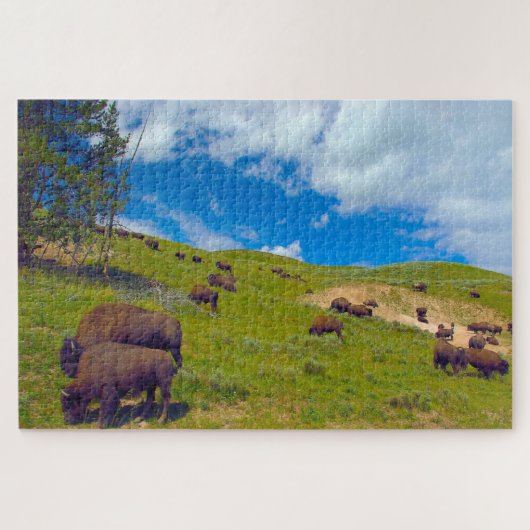 Puzzle Nous aimons Bison Wyoming (Horizontal)