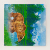 Puzzle Nous Aimons Le Wyoming Aux Ours Brown. (Horizontal)