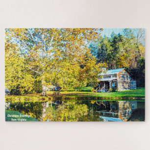 Puzzle Nous aimons les chalets en rondins Virginie-Occide