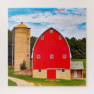 Puzzle Nous aimons les vieilles granges dans le Wisconsin