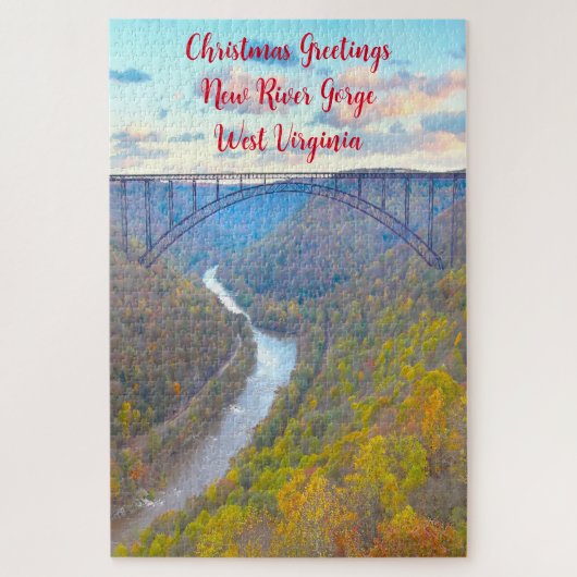 Puzzle Nous aimons New River Gorge West Virginia. (Vertical)