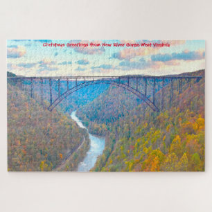 Puzzle Nous aimons New River Gorge West Virginia. Jigsaw 