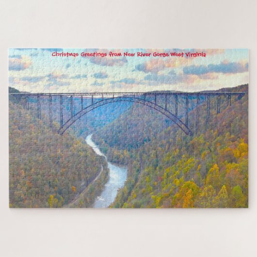 Puzzle Nous aimons New River Gorge West Virginia. Jigsaw  (Horizontal)
