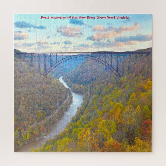 Puzzle Nous aimons New River Gorge West Virginia. Jigsaw (Vertical)