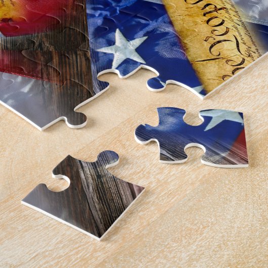 Puzzle Nous Le Peuple Drapeau Américain (Côté)