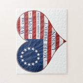Puzzle Nous Le Peuple Le Coeur Du Drapeau Américain (Vertical)