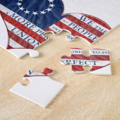 Puzzle Nous Le Peuple Le Coeur Du Drapeau Américain (Côté)