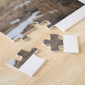 Puzzle Nous sommes engagés Fiançailles photo Faire-part (Côté)