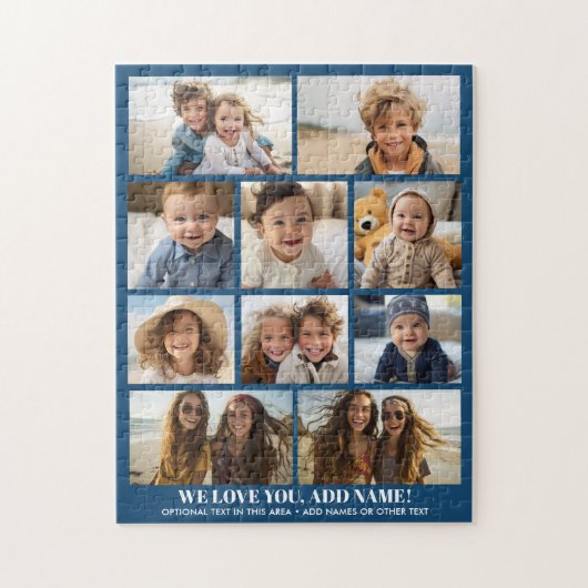 Puzzle Nous vous aimons Ajouter un nom - 10 Collage de ph (Vertical)