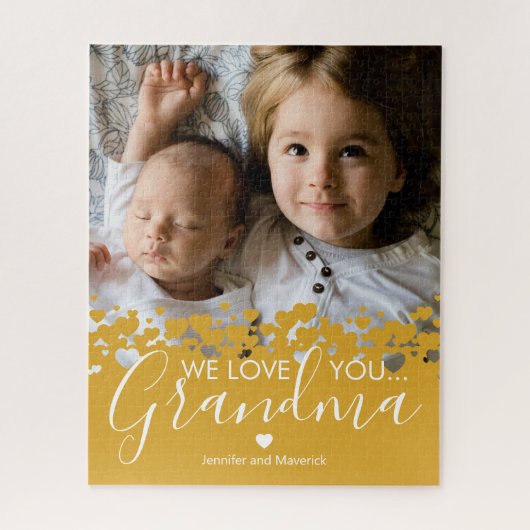 Puzzle Nous Vous Aimons Grand-mère Photo (Vertical)