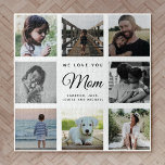 Puzzle NOUS VOUS AIMONS MOM Modern Family Photo Collage<br><div class="desc">On t'aime,  maman : Pour la Meilleure Maman Ever dans votre vie un instagram moderne,  tendance famille photo collage puzzle carré avec typographie de script moderne et votre nom et message personnel.</div>
