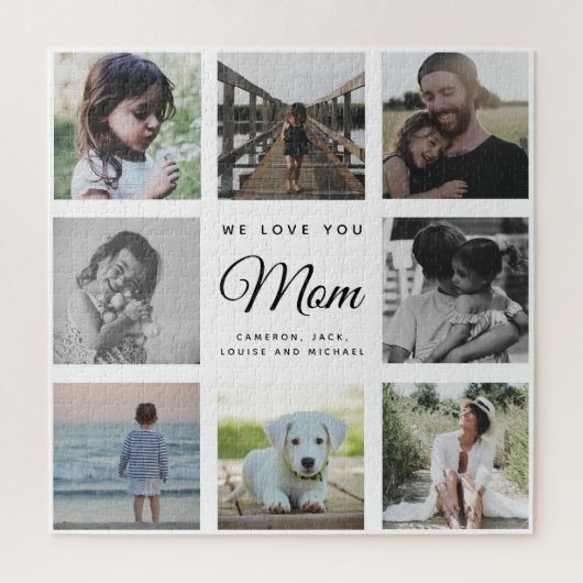 Puzzle NOUS VOUS AIMONS MOM Modern Family Photo Collage (Vertical)