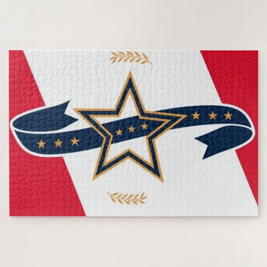 Puzzle Nouveau drapeau de Montgomery, Alabama (Horizontal)