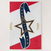 Puzzle Nouveau drapeau de Montgomery, Alabama (Vertical)