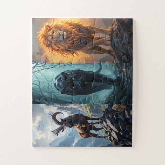 Puzzle nouveau jeu de pazzé art animal (Vertical)