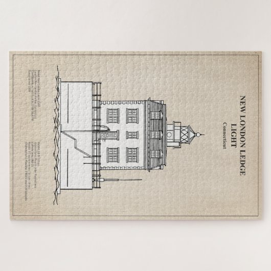Puzzle Nouveau phare London Ledge - Connecticut - SBD (Horizontal)