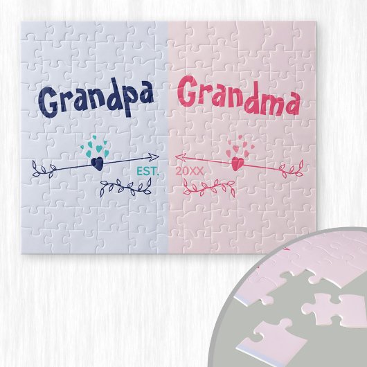 Puzzle Nouveaux grands-parents - Faire-part de bébé ou de