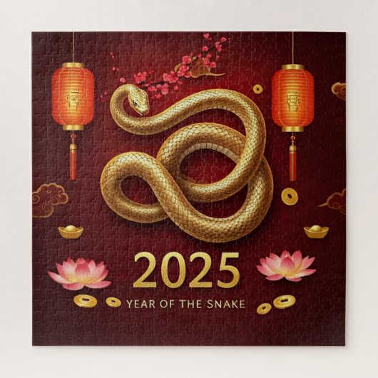 Puzzle Nouvel An chinois 2025 Année du serpent (Vertical)