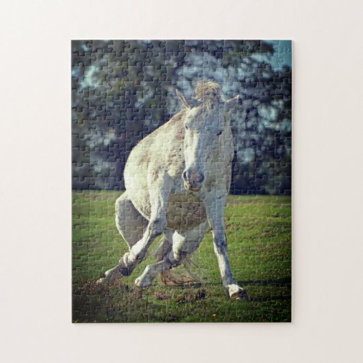 Puzzle Nouvelle Forêt White Pony Funny Pose (Vertical)