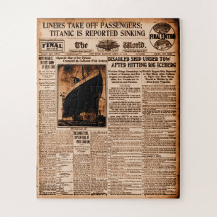 Puzzle Nouvelles mondiales du naufrage du Titanic 1912