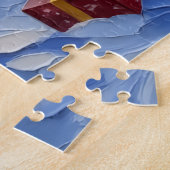 Puzzle Nova Scotia Duck Tolling Retriever Christmas Boat (Côté)