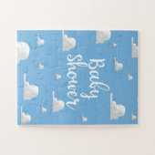 Puzzle Nuage Blanc Gonflé Baby Shower (Horizontal)