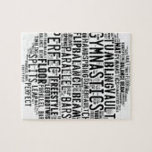 Puzzle Nuage de mot de gymnastique dégringolant (Horizontal)