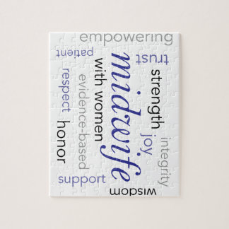 Puzzle nuage de mot de sage-femme