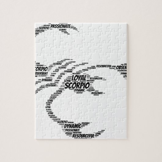 Puzzle Nuage de mot de signe de zodiaque d'astrologie de (Vertical)