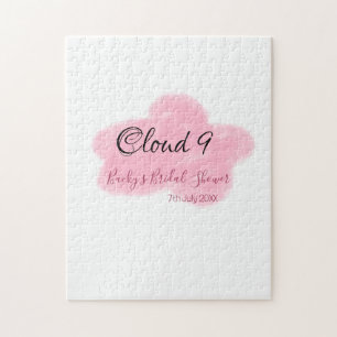 Puzzle Nuage neuf rouge pastel mariage nommédate