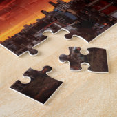 Puzzle Nuages, coucher du soleil et rouge (Côté)