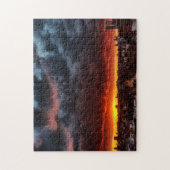 Puzzle Nuages, coucher du soleil et rouge (Vertical)