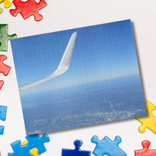 Puzzle Nuages d'aile d'avion Ciel bleu Photo Aviation