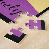 Puzzle Nuages de coucher de soleil sur les collines viole (Côté)