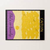 Puzzle Nuages de coucher de soleil sur les collines viole (Horizontal)