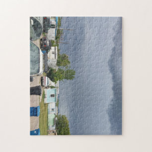 Puzzle nuages d'orage au-dessus des remorques