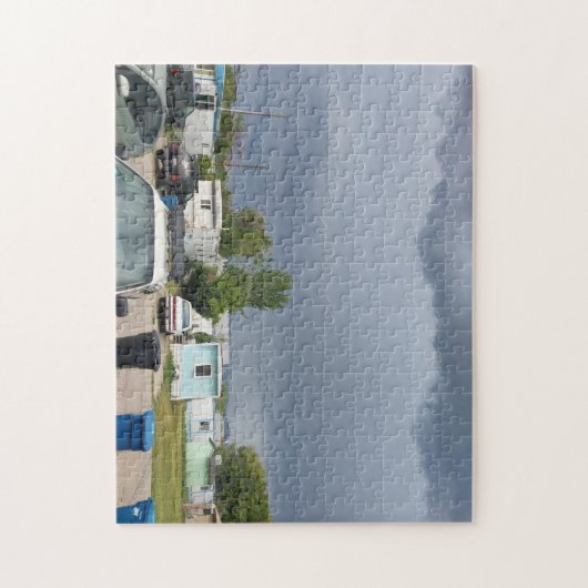 Puzzle nuages d'orage au-dessus des remorques (Vertical)