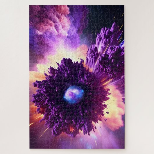 Puzzle Nuages interstellaires de nébuleuse violette dans  (Vertical)