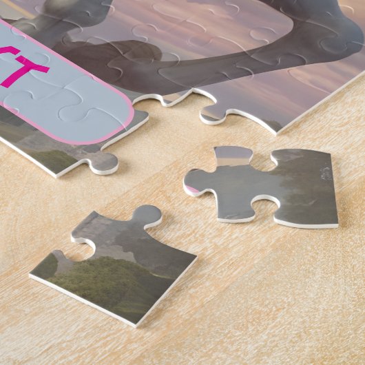 Puzzle Nuages Unicorne Blanc Personnalisés (Côté)