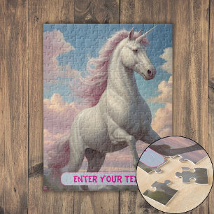 Puzzle Nuages Unicorne Blanc Personnalisés