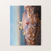 Puzzle Nubble Phare Aérien Snowy Maine (Vertical)