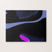 Puzzle Nuit de la Comète : Bleu Abstrait, Violet & Noir (Horizontal)