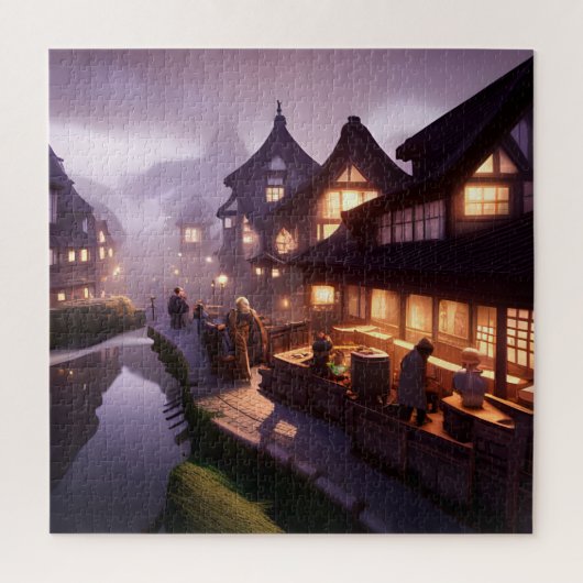 Puzzle Nuit de la zone du canal (Vertical)